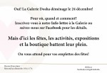 La Galerie Dosha ferme le local le après le 23 décembre 