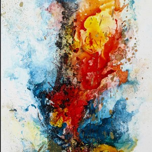 Geyser de feu (détail) par Majovie (Sylvie Major)