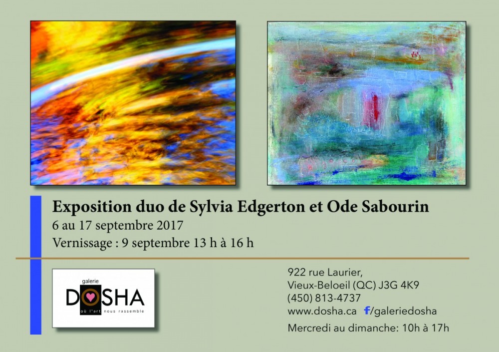 Exposition duo de Sylvia Edgerton et Ode Sabourin