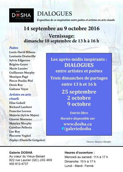 Carton d'invitation DIALOGUES